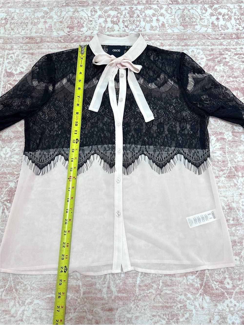 ASOS ๐ค Sheer Lace Buttoned Blouse - Picture 12 of 15